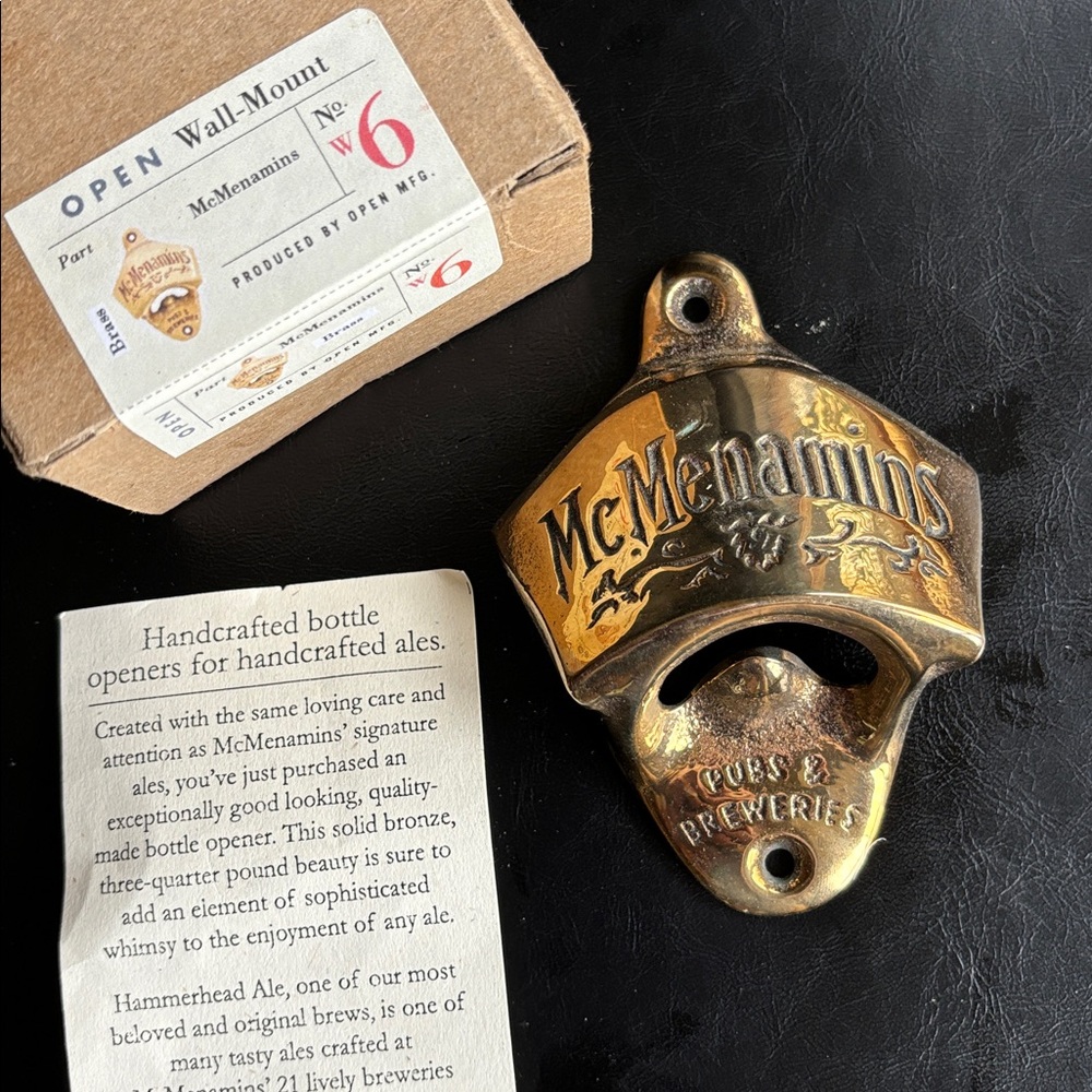 NWT McMenamins Brass Bottle Opener